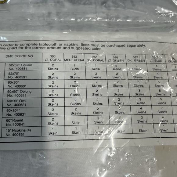 Bucilla Vintage Stitchery Ribbon & Tulips Stamped Fabric 15" Napkins Set of 4 - Picture 8 of 8